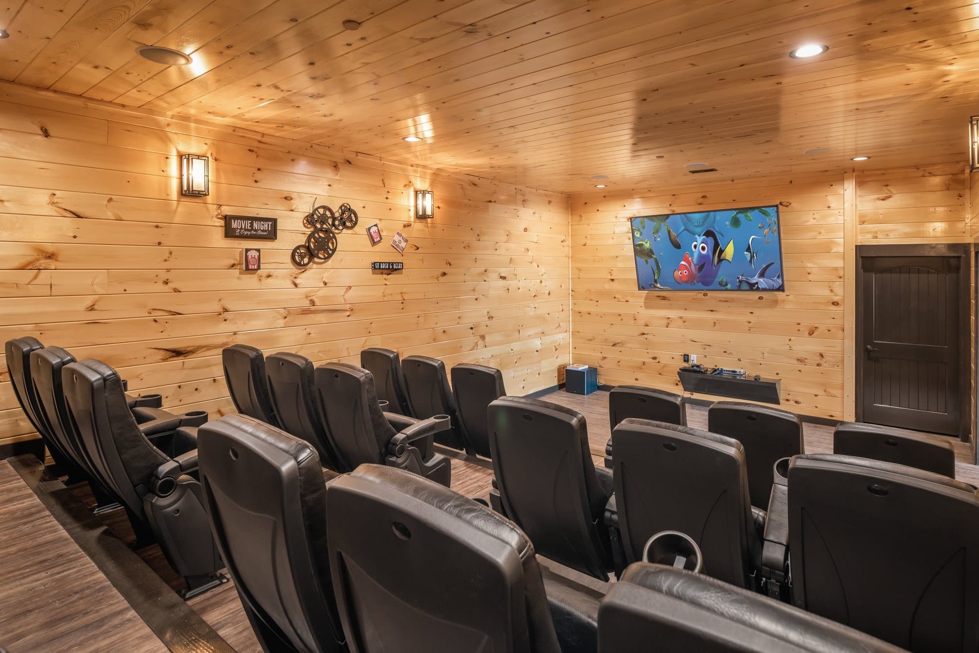 Home theater with seating for 25