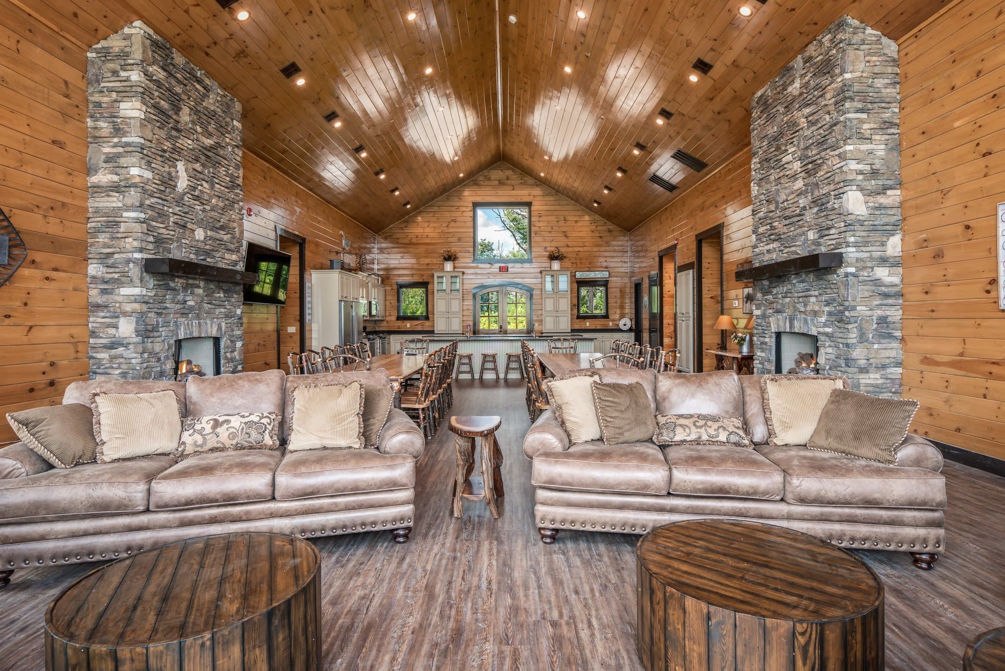 Living room and kitchen