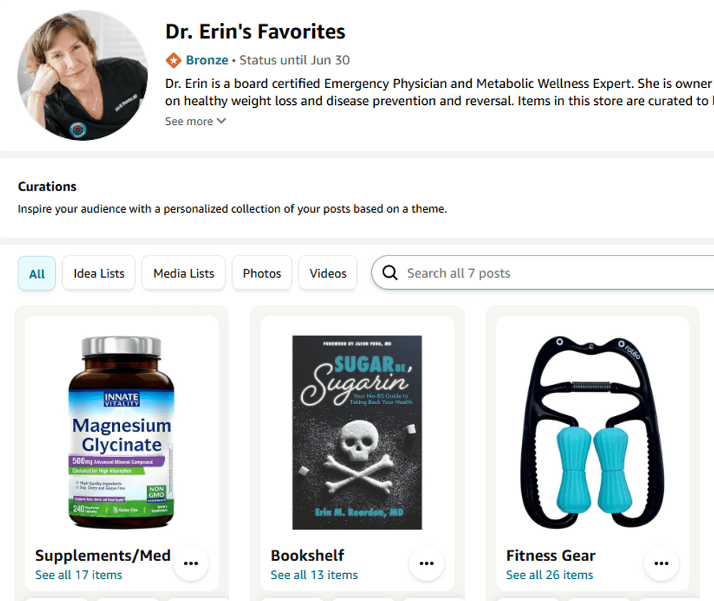Dr. Erin's Amazon Storefront